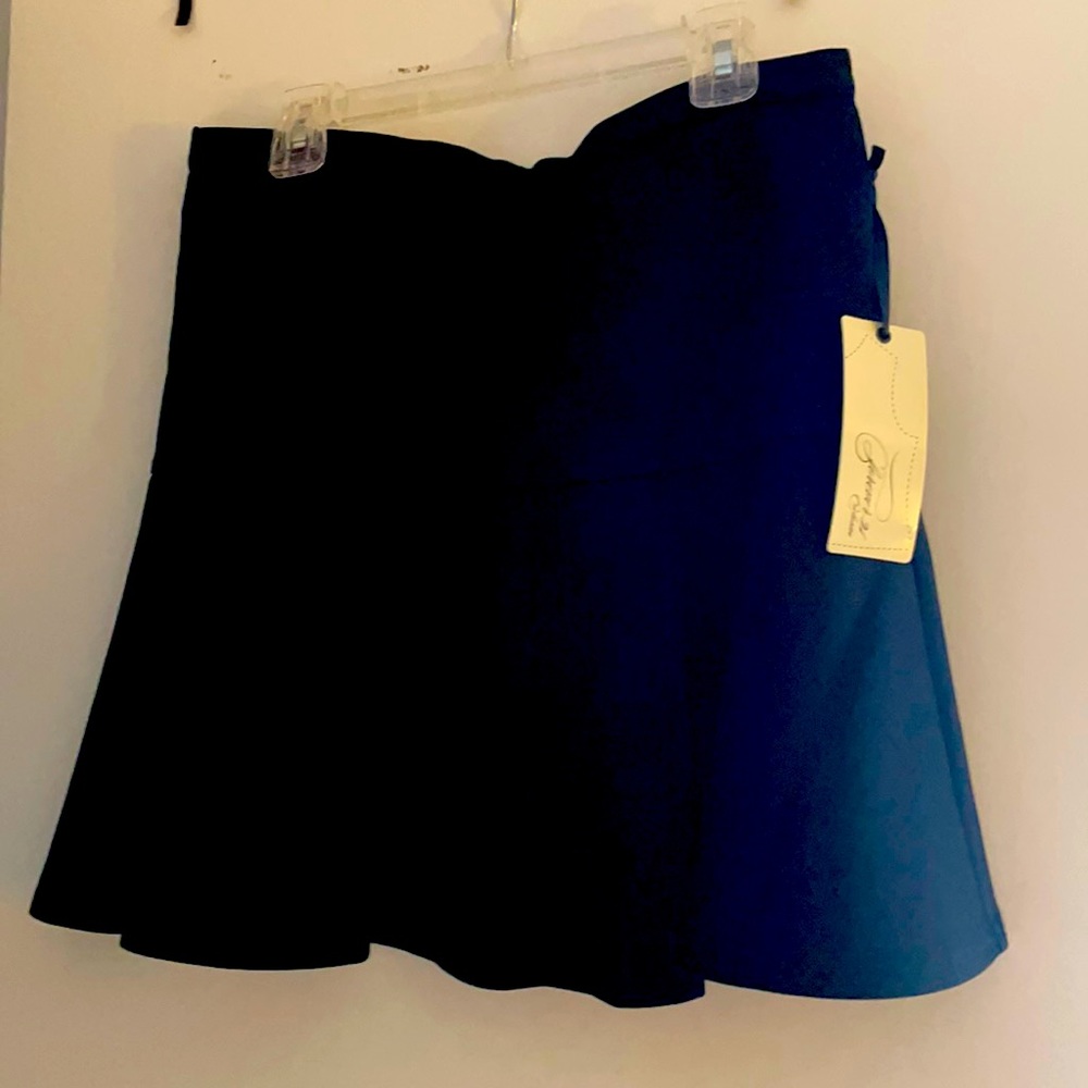 Black rumba-style mini skirt